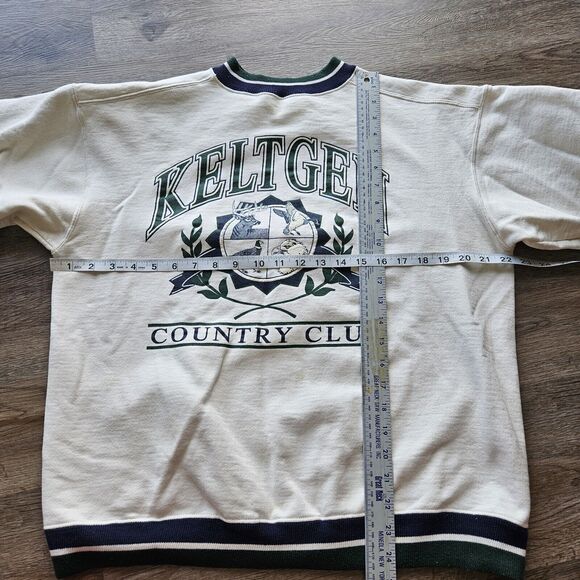 Keltgen Country Club Vintage Sweatshirt Size Large Preppy Granny Core Stain Read - Picture 4 of 7